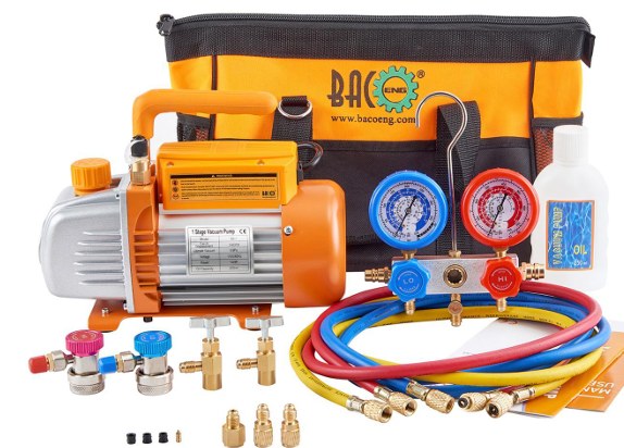 BACOENG vacuum pump and manifold gauge set